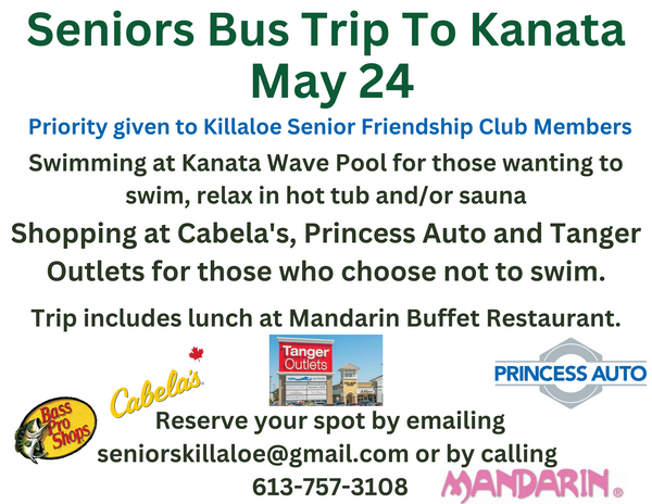 Seniors Bus Trip To Kanata