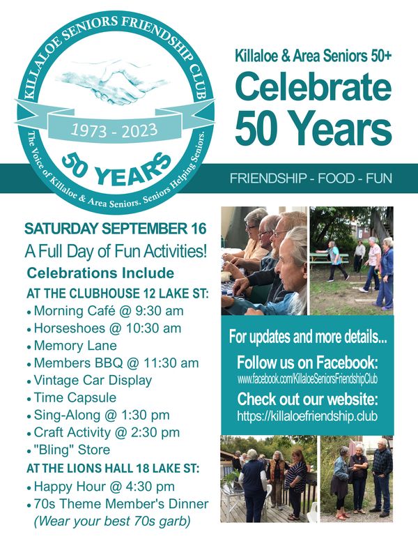 Killaloe Seniors Friendship Club Celebrates 50th Anniversary
